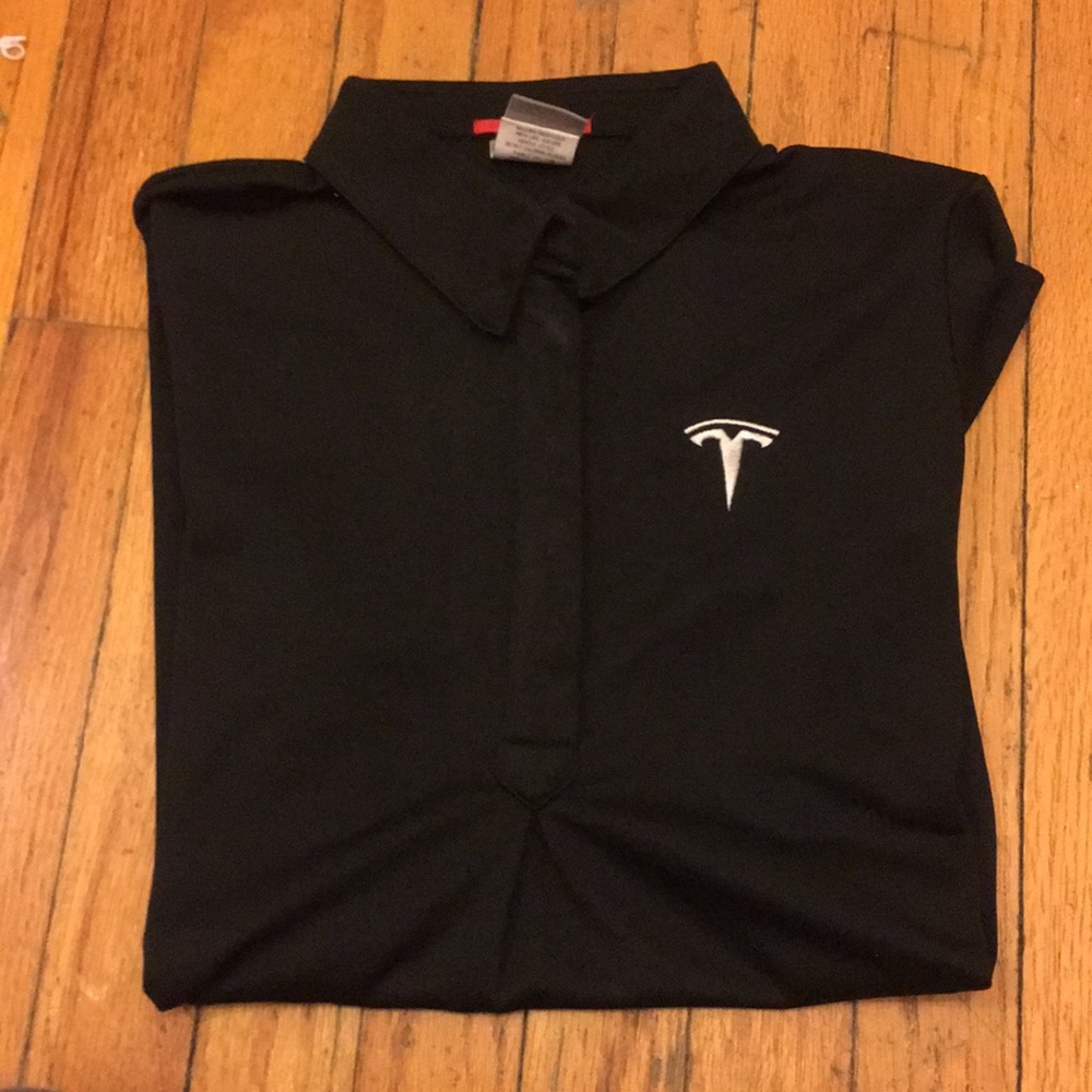 Women’s XS TESLA Polo in Black